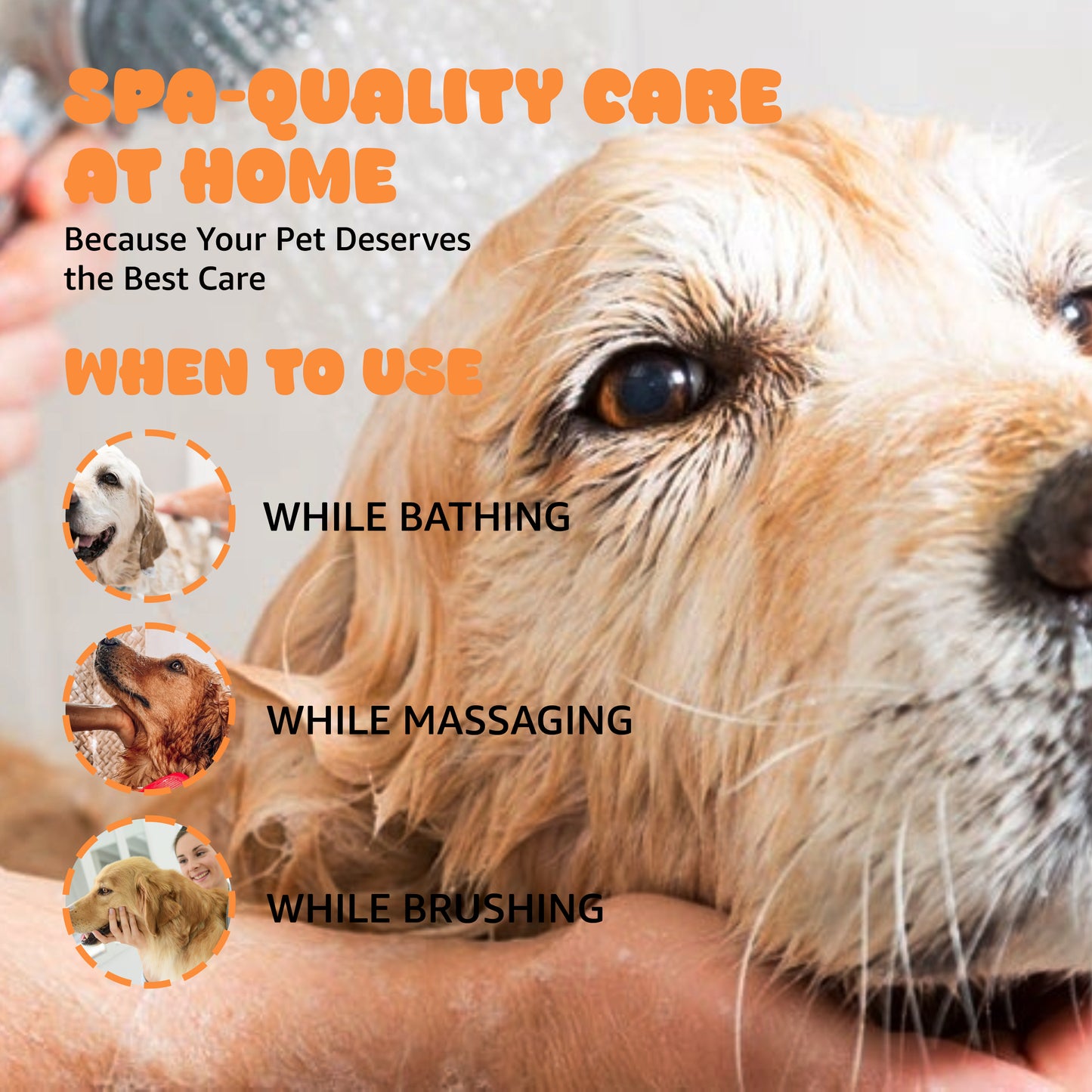 Tails on Trails Palm Gloves for Dogs, Cats, Puppies and Kittens | Grooming Gloves - Dog, Cat Bathing Scrubber Gloves | Pet Massage Gloves for Cats, Dogs, Rabbit and Small Pets