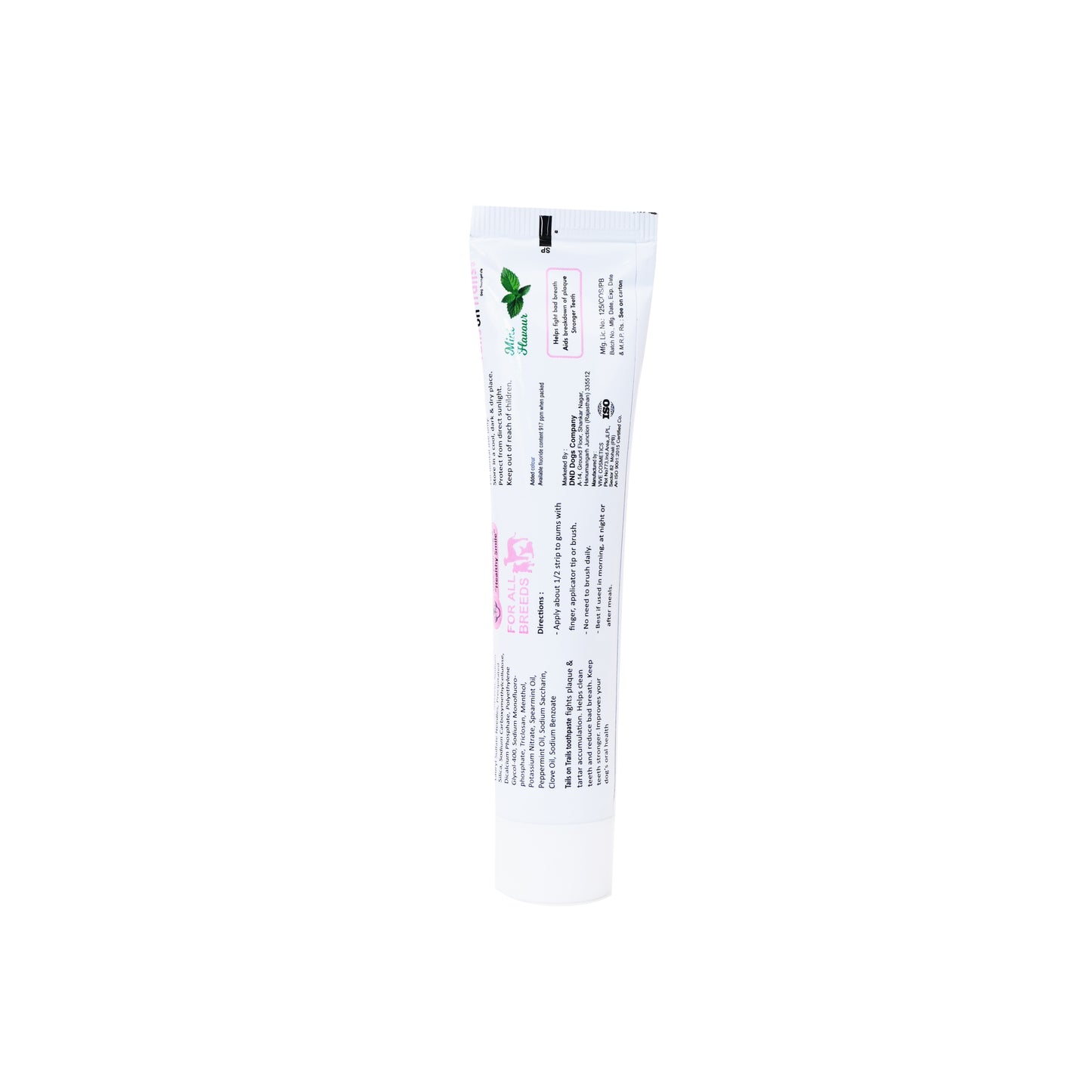 Tails on Trails Dog Toothpaste (100g) Dog Tooth Paste for Fresh Breath & Clean Teeth | Helps Remove Plaque, Tartar and Odor for Daily Oral Care
