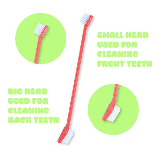 Tails on Trails Cleaning Dental Toothbrush Set | Cats and Dogs | Finger Toothbrush Suitable for Dogs, Puppies, Cats, and Small Pets
