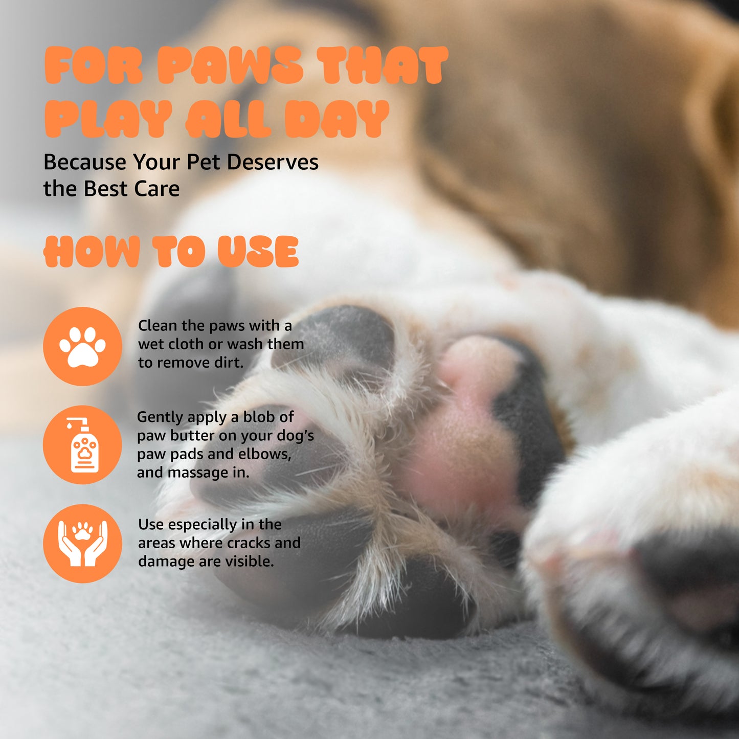 Tails on Trails Natural Paw Cream for Dogs & Cats | Lick Safe Paw Cream for Cracked & Dry Paws and Nose | Heals, Repairs & Moisturizes Paws, Elbows & Dry Itchy Nose