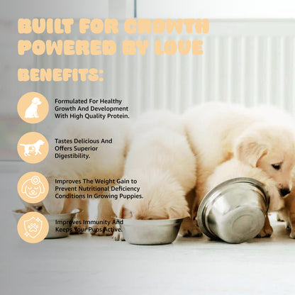 Tails on Trails Puppy Food Pup Booster, Weaning Diet 300g for All Breed | Complete Food for Puppies