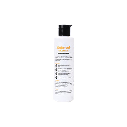 Tails on Trails Oatmeal and Keratin Shampoo With Conditioner | Improves Hair Quality & Adds Shine, Moisturize Dry Skin, Itch Relief | Enriched with Oatmeal Extract | for All types of Dogs & Cats 200ml