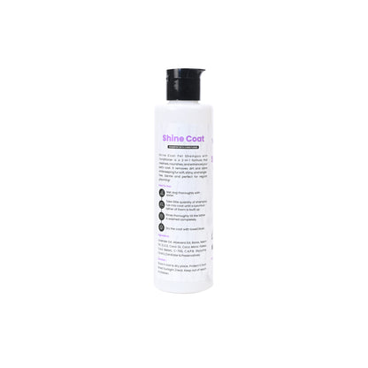 Tails on Trails Shine Coat Shampoo for Shiny & Smooth Hair | Ph Balanced Rejuvenates Volum of Hair 200ml | Enriched with Lavender Extract | Shampoo with Conditioner | for All Types of Dogs & Cats